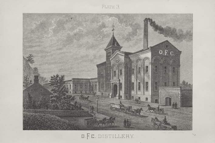 The rebuilt O.F.C Distillery c.1880's