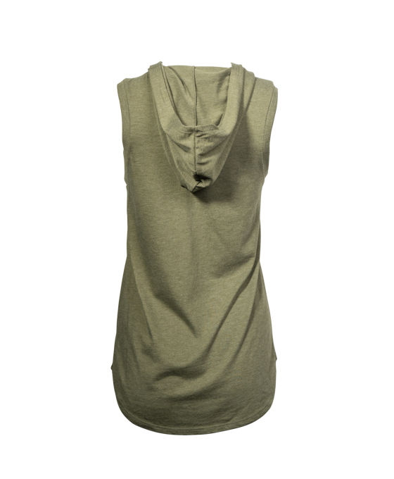 Buffalo Trace Green Sleeveless Hooded Shirt - Sleeveless Comfort