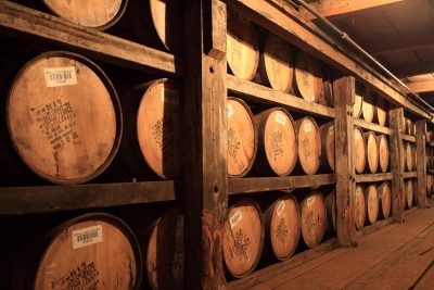 Download Bourbon Barrels inside warehouse