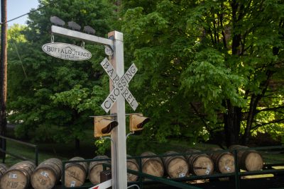 Download A picture of barrels in barrel crossing at Buffalo Trace Distillery intended for media kit usage.