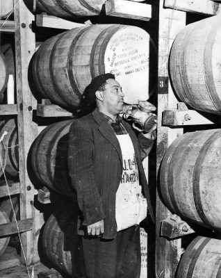 Download A historic picture of employee Jimmy Johnson at Buffalo Trace Distillery intended for media kit usage.