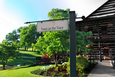 Download A picture of the Town on the Trace sign at Buffalo Trace Distillery intended for media kit usage.