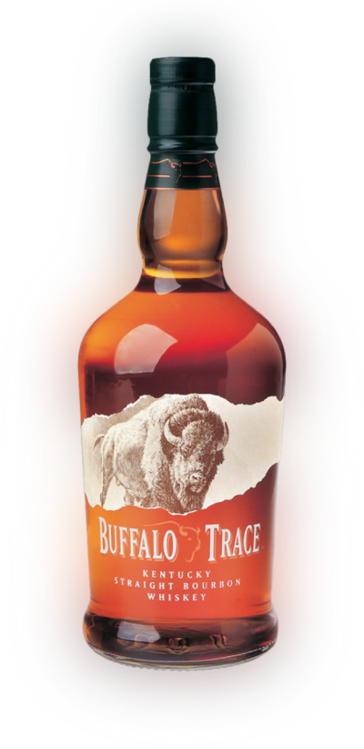 A 1 liter bottle of Buffalo Trace Kentucky Straight Bourbon Whiskey