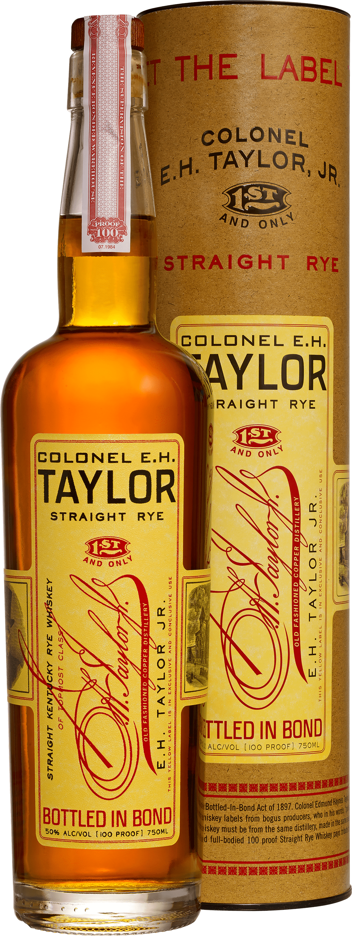 E.H. Taylor, Jr. Straight Rye 750 ml bottle with Canister