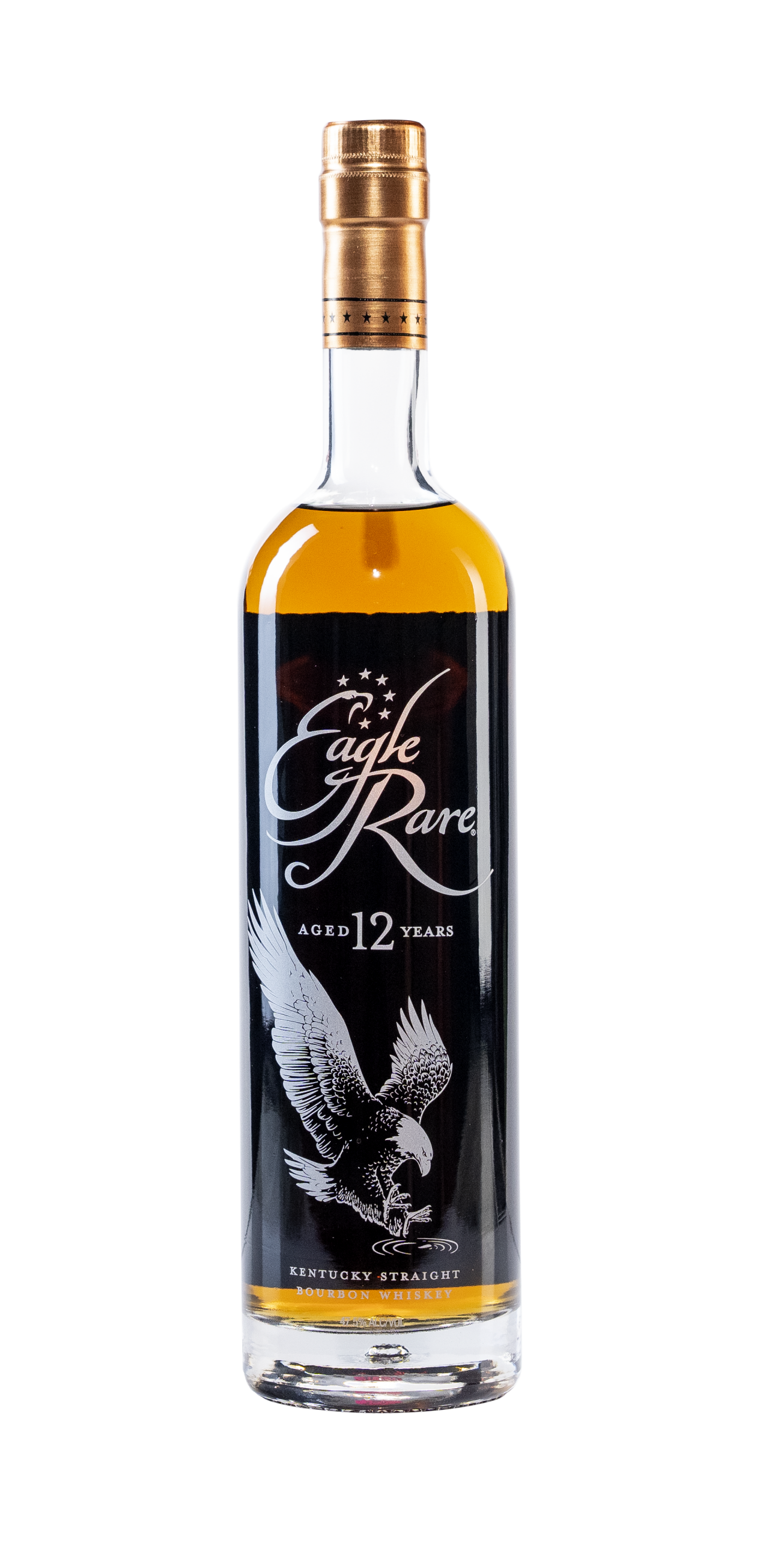 A bottle of Eagle Rare 12 bourbon