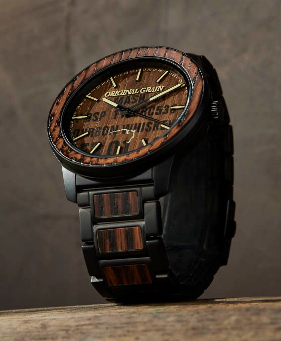 Handcrafted Buffalo Trace Barrel Wood Watch - A statement of bourbon craftsmanship.